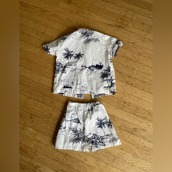 Tropical print Hawaiian shirt and shorts set - Picture 8 of 8
